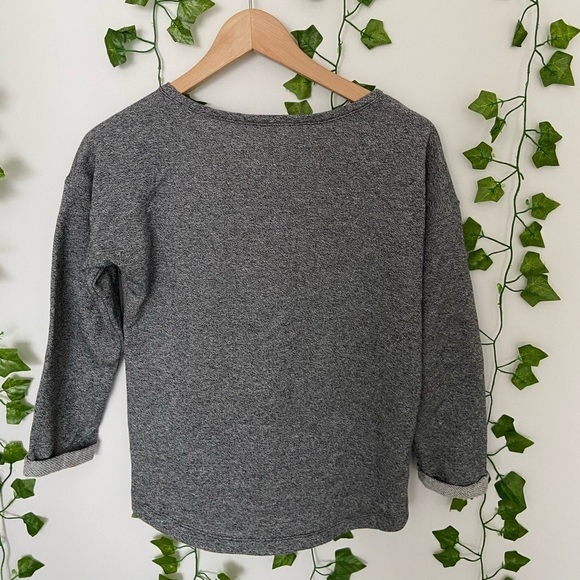 Grey cropped sweatshirt - Picture 3 of 3